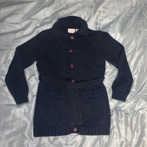 Liz Claiborne Navy Blue Button Up Sweater